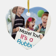 ¡"Mazel Tov! Es un Bubby!" ropa de la cubierta de  Ornamento De Navidad