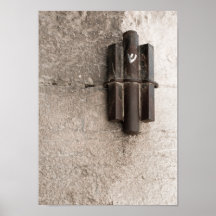 Mazuzah en las paredes de Jerusalén Poster