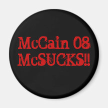 ¡McCain 08 McSUCKS!! Imanes De Nevera