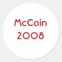 McCain 2008 Pegatinas Redondas