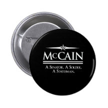 MCCAIN 2008: SENADOR Y SOLDADO PIN