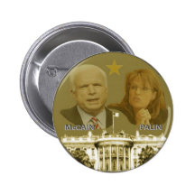 McCain/botón de la Casa Blanca de Palin Pin