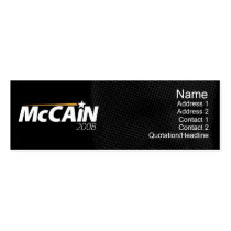 McCain - flaco tarjetas de negocio