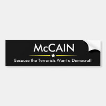 McCAIN para el presidente pegatina para el paracho Pegatina De Parachoque