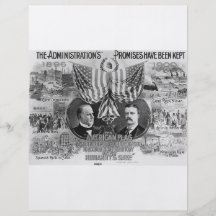 Mckinley 1900 - Teddy Roosevelt Tarjetas Informativas