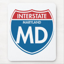 MD de un estado a otro de Maryland Alfombrillas De Raton