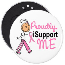Me apoyo las camisetas y los regalos del cáncer de pins