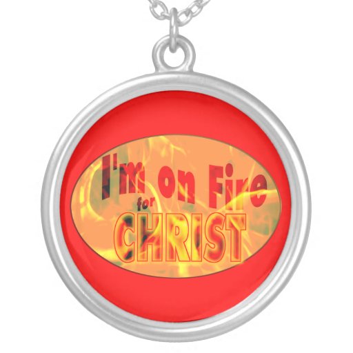 Me ardo para CRISTO Collares Personalizados