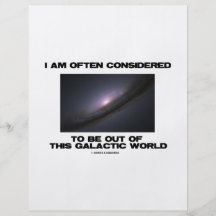 Me consideran a menudo estar fuera de mundo galáct tarjeta publicitaria