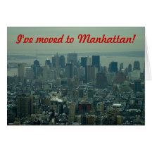 Me he trasladado - a Manhattan Tarjeta