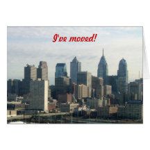 Me he trasladado - a Philadelphia Tarjetón