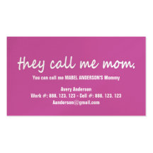 ME LLAMAN TARJETA DE LA MAMÁ PLANTILLA DE TARJETA PERSONAL