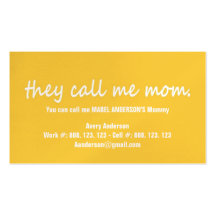 ME LLAMAN TARJETA DE LA MAMÁ TARJETAS DE VISITA