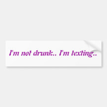Me no beben. Texting. Etiqueta De Parachoque