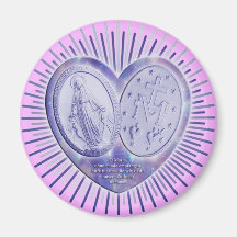 medaille miraculeuse / Wunderbare Medaille | pink Kühlschrankmagnete