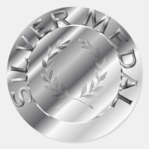 Medallista de plata etiqueta