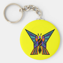 Medallón de la mariposa sin fondo llavero