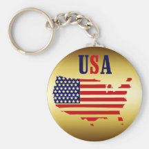 MEDALLÓN DE LOS E.E.U.U. DEL ORO LLAVEROS PERSONALIZADOS