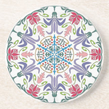 Medallón floral posavasos para bebidas