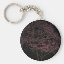 Medianoche en la magnolia japonesa floreciente Key Llavero Personalizado