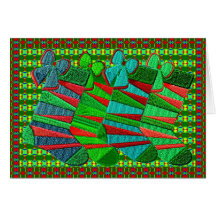 Medias bordadas modeladas del navidad felicitación