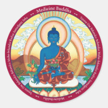 Medicina Buda del PEGATINA - con mantra