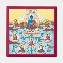 Medicina Buddhas - imán cuadrado del IMÁN 8