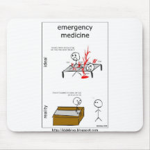 Medicina Mousepad cómico de la emergencia