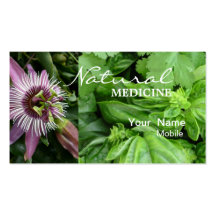 Medicina natural plantilla de tarjeta personal