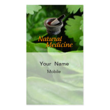 Medicina natural tarjetas de visita