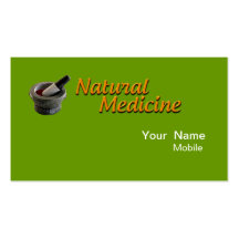 Medicina natural tarjetas de visita