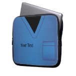 Médico azul friega 10" plantilla de la manga del o fundas portátiles