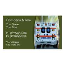 Médico, tarjetas de visita de la emergencia
