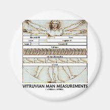 Medidas del hombre de Vitruvian Imán Para Frigorífico