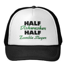 Medio asesino del zombi del medio lavaplatos gorra