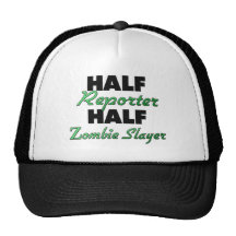Medio asesino del zombi del medio reportero gorro