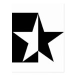 medio icono negro de la estrella postales