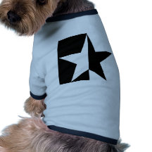medio icono negro de la estrella ropa de perros