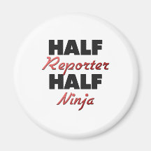 Medio reportero medio Ninja Imanes