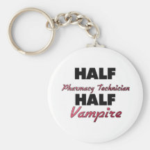 Medio vampiro del medio técnico de la farmacia llaveros personalizados