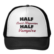 Medio vampiro del reportero de corte medio gorras