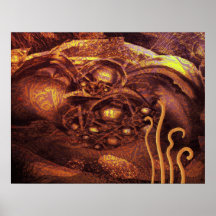 Meditación caliente de la roca poster