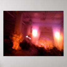 Meditación del club de noche del templo en luz y e poster