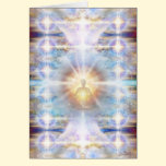 Meditator del ángel del mosaico tarjetas