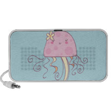 Medusas azules rosadas lindas del dibujo animado altavoz