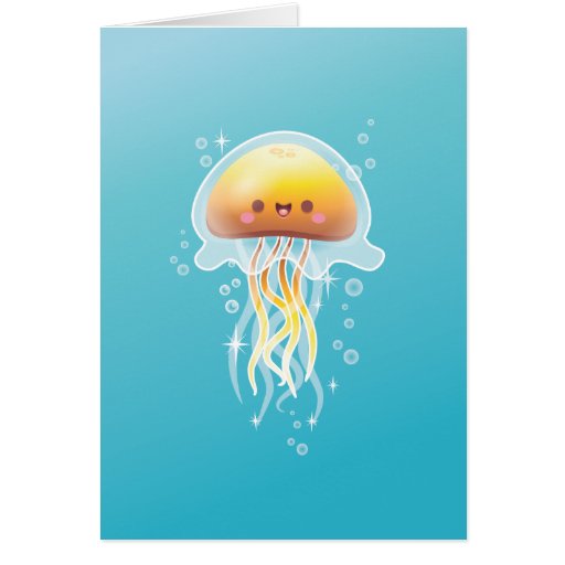 Medusas de Kawaii Felicitaciones