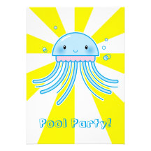 Medusas de Kawaii Invitaciones Personales
