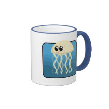 Medusas del dibujo animado taza