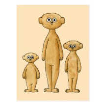 Meerkats. Tarjeta Postal
