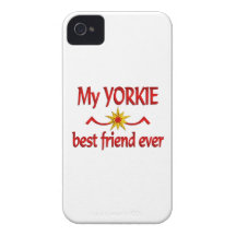 Mejor amigo de Yorkie iPhone 4 Case-Mate Cobertura